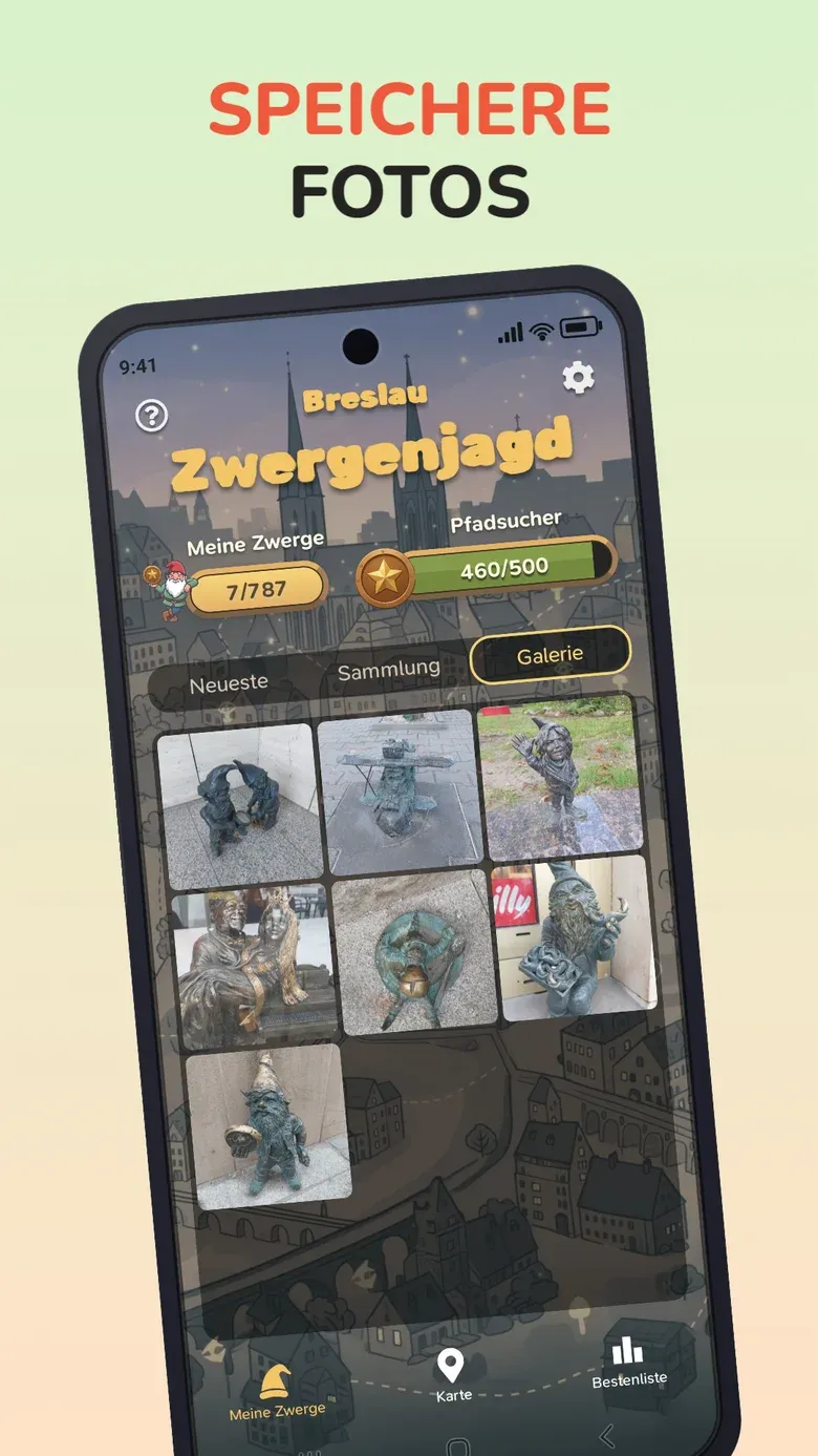 App-Ansicht: Speichere deine Fotos