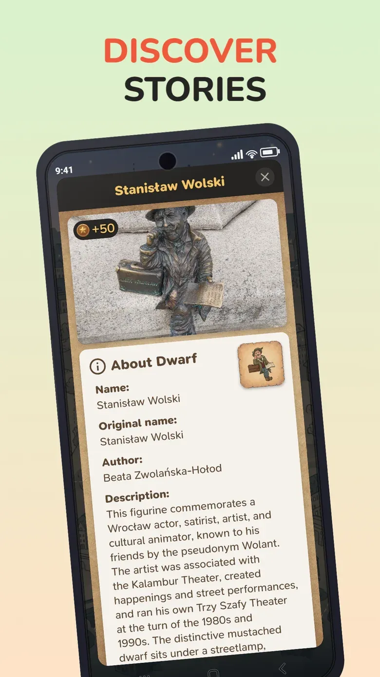 App screen: Discover stories